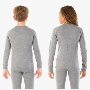 Medalist wool lined long sleeve base layer shirt size xl kids or small adult